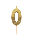 Gold Glitter Number Candle